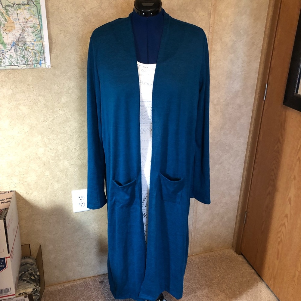 SHOP CLOSING 02/23  Brushed Teal Duster